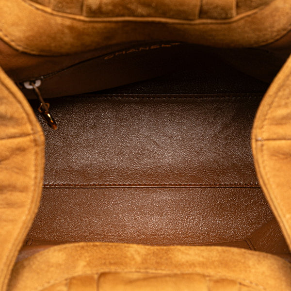シャネル ココマーク ハンドバッグ ブラウン スウェード プラスチック レディース CHANEL 【中古】