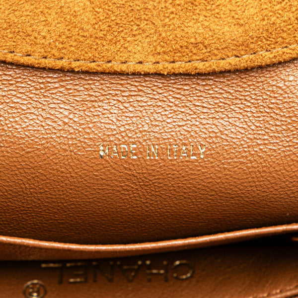 シャネル ココマーク ハンドバッグ ブラウン スウェード プラスチック レディース CHANEL 【中古】