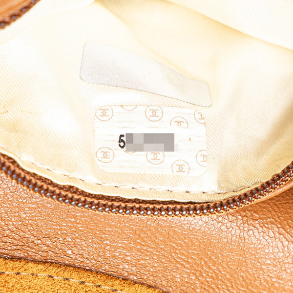 シャネル ココマーク ハンドバッグ ブラウン スウェード プラスチック レディース CHANEL 【中古】