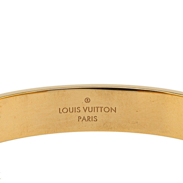 ルイ ヴィトン モノグラム ジョンク ワイルドLV バングル M67787 グリーン ゴールド メッキ PVC レディース LOUIS VUITTON 【中古】