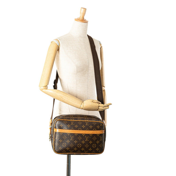 ルイ ヴィトン モノグラム リポーターPM 斜め掛け ショルダーバッグ M45254 ブラウン PVC レザー レディース LOUIS VUITTON 【中古】