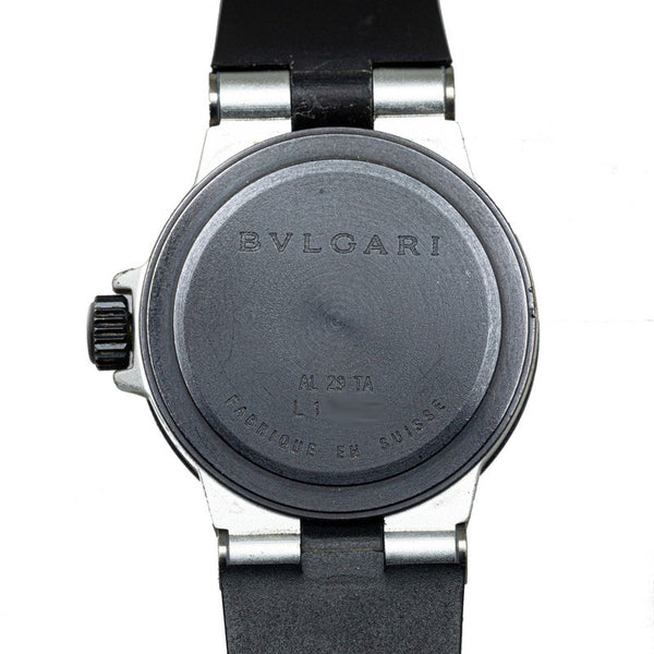 ブルガリ ブルガリブルガリ 腕時計 AL29TA クオーツ ホワイト文字盤 アルミ ラバー レディース BVLGARI 【中古】