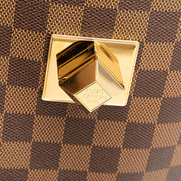 ルイ ヴィトン ダミエ ベルガモMM ハンドバッグ ショルダーバッグ 2WAY N41168 ブラウン PVC レザー レディース LOUIS VUITTON 【中古】
