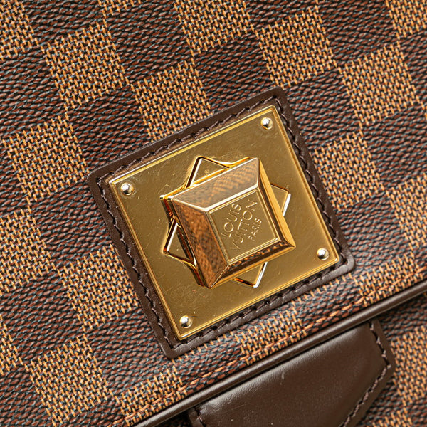 ルイ ヴィトン ダミエ ベルガモMM ハンドバッグ ショルダーバッグ 2WAY N41168 ブラウン PVC レザー レディース LOUIS VUITTON 【中古】
