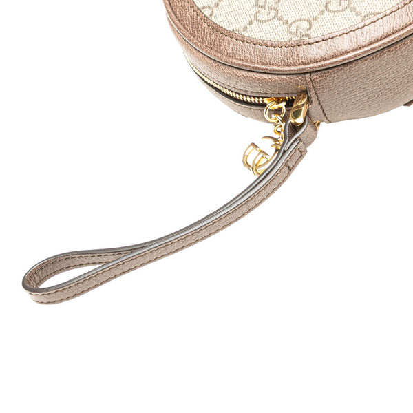 グッチ GGスプリーム オフディア ポーチ 574841 ブラウン マルチカラー PVC レザー レディース GUCCI 【中古】