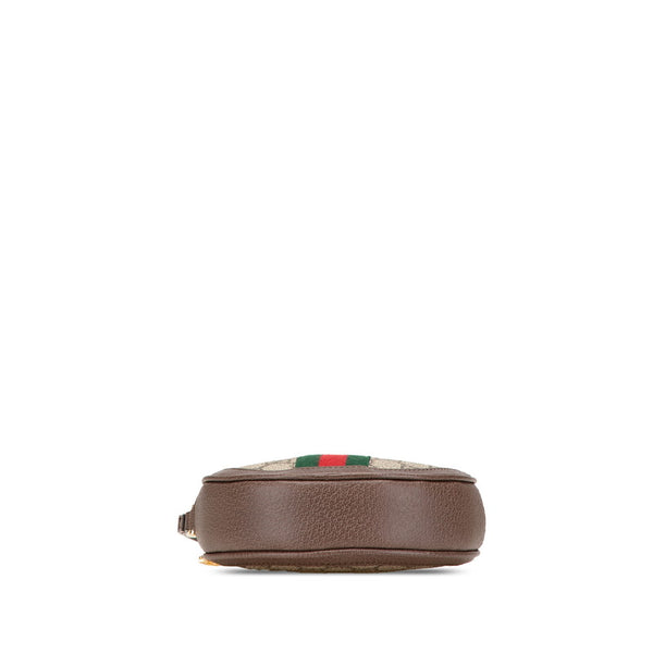 グッチ GGスプリーム オフディア ポーチ 574841 ブラウン マルチカラー PVC レザー レディース GUCCI 【中古】