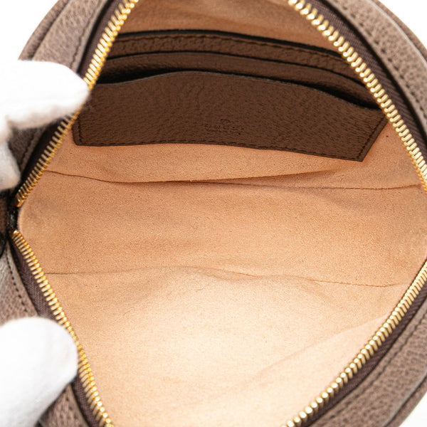 グッチ GGスプリーム オフディア ポーチ 574841 ブラウン マルチカラー PVC レザー レディース GUCCI 【中古】