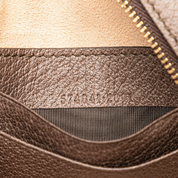 グッチ GGスプリーム オフディア ポーチ 574841 ブラウン マルチカラー PVC レザー レディース GUCCI 【中古】