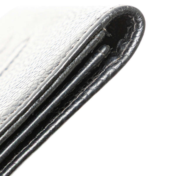 シャネル ココマーク カードケース パスケース ブラック キャビアスキン レディース CHANEL 【中古】