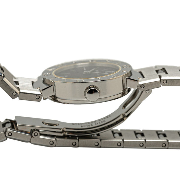 ブルガリ ブルガリブルガリ 腕時計 BB23SS クオーツ ブラック文字盤 ステンレススチール レディース BVLGARI 【中古】
