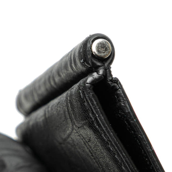 サンローラン カサンドラ カードケース マネークリップ 485630 ブラック レザー メンズ SAINT LAURENT 【中古】