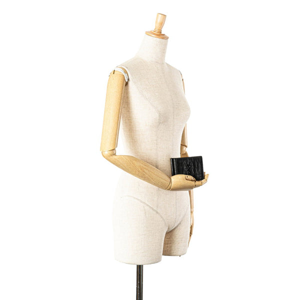 サンローラン カサンドラ カードケース マネークリップ 485630 ブラック レザー メンズ SAINT LAURENT 【中古】