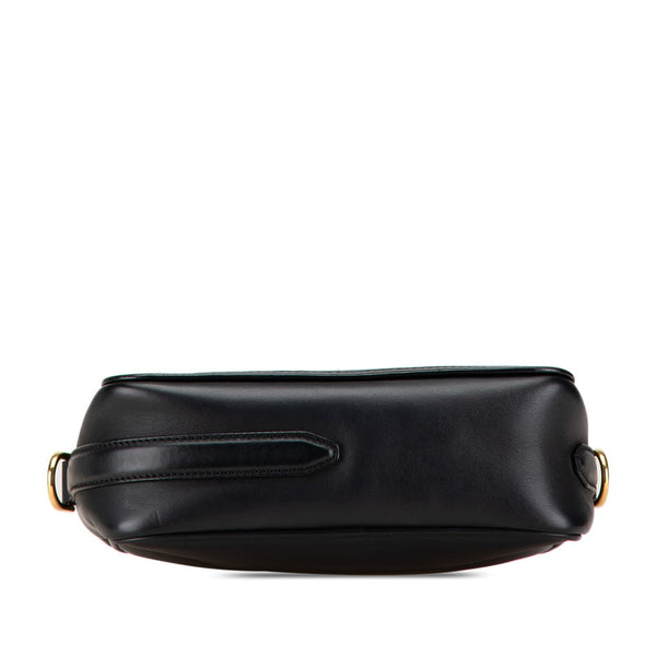 フェンディ キャム ショルダーバッグ カメラバッグ 8BT287 ブラック ゴールド レザー レディース FENDI 【中古】