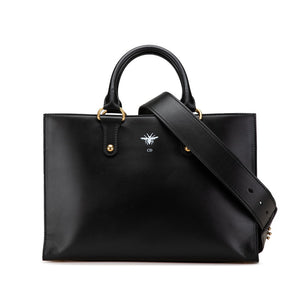 ディオール D-BEE ハンドバッグ ショルダーバッグ 2WAY ブラック レザー レディース Dior 【中古】
