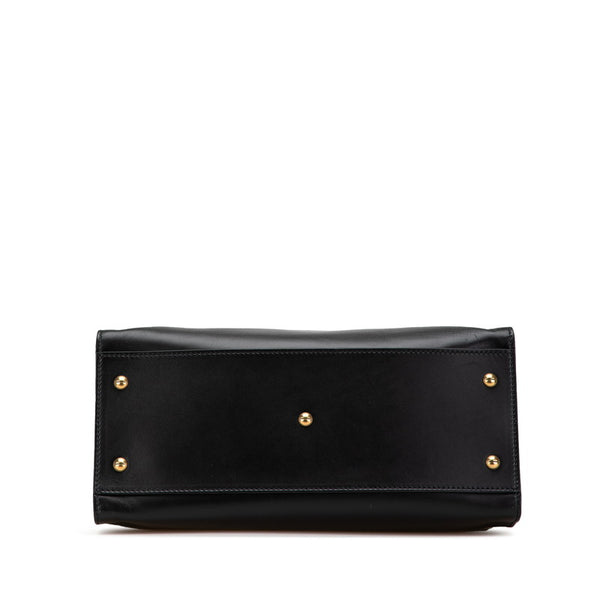 ディオール D-BEE ハンドバッグ ショルダーバッグ 2WAY ブラック レザー レディース Dior 【中古】