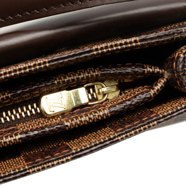 ルイ ヴィトン ダミエ オーバーニュ ハンドバッグ ショルダーバッグ  N51129 ブラウン PVC レザー レディース LOUIS VUITTON 【中古】