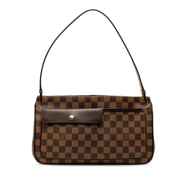 ルイ ヴィトン ダミエ オーバーニュ ハンドバッグ ショルダーバッグ  N51129 ブラウン PVC レザー レディース LOUIS VUITTON 【中古】