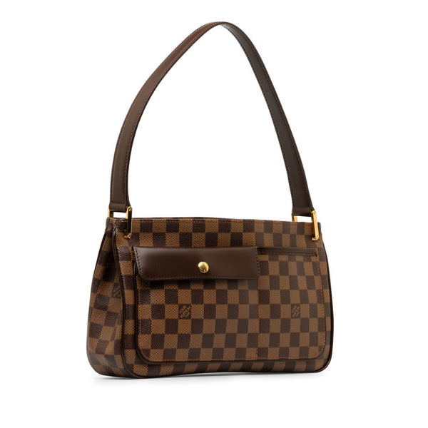 ルイ ヴィトン ダミエ オーバーニュ ハンドバッグ ショルダーバッグ  N51129 ブラウン PVC レザー レディース LOUIS VUITTON 【中古】