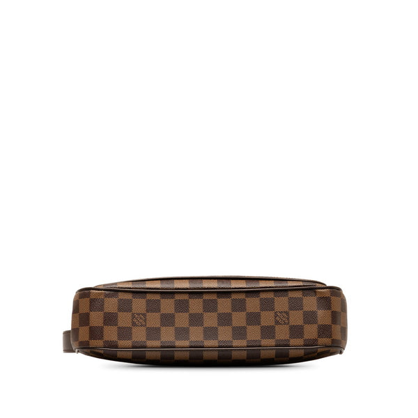 ルイ ヴィトン ダミエ オーバーニュ ハンドバッグ ショルダーバッグ  N51129 ブラウン PVC レザー レディース LOUIS VUITTON 【中古】