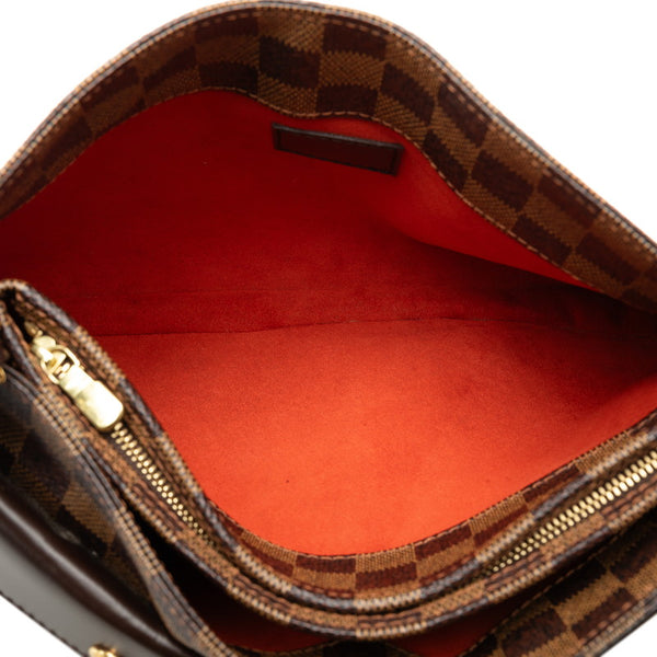 ルイ ヴィトン ダミエ オーバーニュ ハンドバッグ ショルダーバッグ  N51129 ブラウン PVC レザー レディース LOUIS VUITTON 【中古】