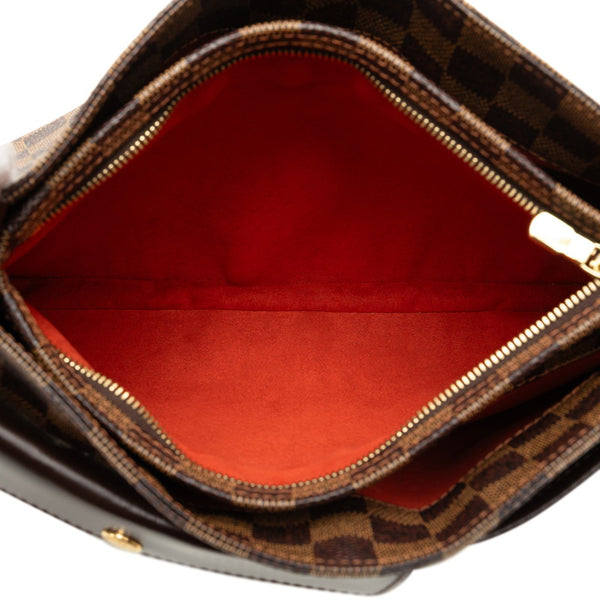 ルイ ヴィトン ダミエ オーバーニュ ハンドバッグ ショルダーバッグ  N51129 ブラウン PVC レザー レディース LOUIS VUITTON 【中古】
