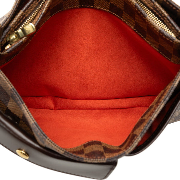 ルイ ヴィトン ダミエ オーバーニュ ハンドバッグ ショルダーバッグ  N51129 ブラウン PVC レザー レディース LOUIS VUITTON 【中古】