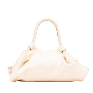 ロエベ アナグラムロゴ ナッパ アイレ ハンドバッグ アイボリー ベージュ レザー レディース LOEWE 【中古】