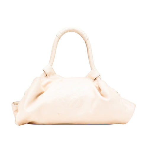 ロエベ アナグラムロゴ ナッパ アイレ ハンドバッグ アイボリー ベージュ レザー レディース LOEWE 【中古】