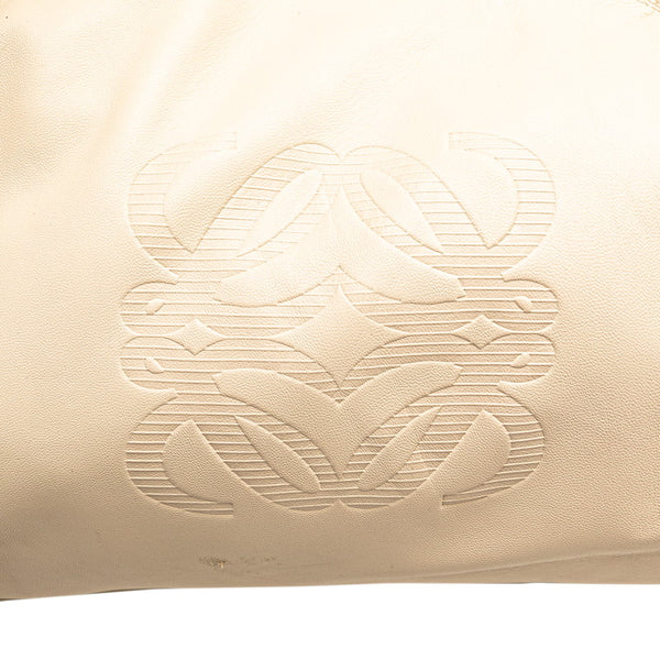 ロエベ アナグラムロゴ ナッパ アイレ ハンドバッグ アイボリー ベージュ レザー レディース LOEWE 【中古】