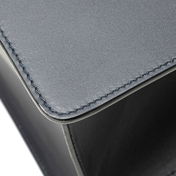 グッチ シェリーライン シルヴィ ハンドバッグ ショルダーバッグ 2WAY 431665 ネイビー レザー レディース GUCCI 【中古】