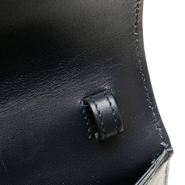 グッチ シェリーライン シルヴィ ハンドバッグ ショルダーバッグ 2WAY 431665 ネイビー レザー レディース GUCCI 【中古】