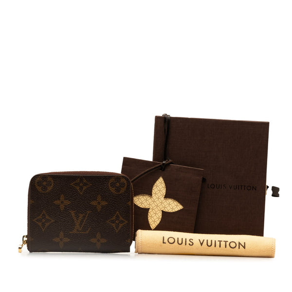 ルイ ヴィトン モノグラム ジッピー コインパース コインケース M60067 ブラウン PVC レザー レディース LOUIS VUITTON 【中古】