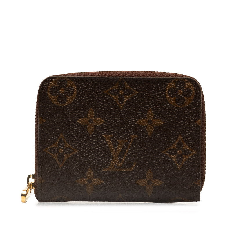 ルイ ヴィトン モノグラム ジッピー コインパース コインケース M60067 ブラウン PVC レザー レディース LOUIS VUITTON 【中古】