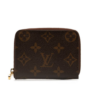 ルイ ヴィトン モノグラム ジッピー コインパース コインケース M60067 ブラウン PVC レザー レディース LOUIS VUITTON 【中古】