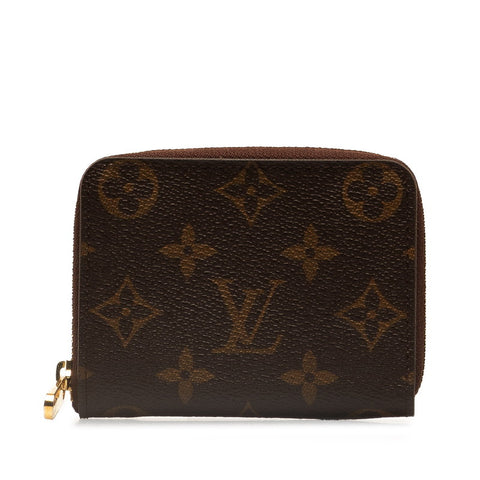 ルイ ヴィトン モノグラム ジッピー コインパース コインケース M60067 ブラウン PVC レザー レディース LOUIS VUITTON 【中古】