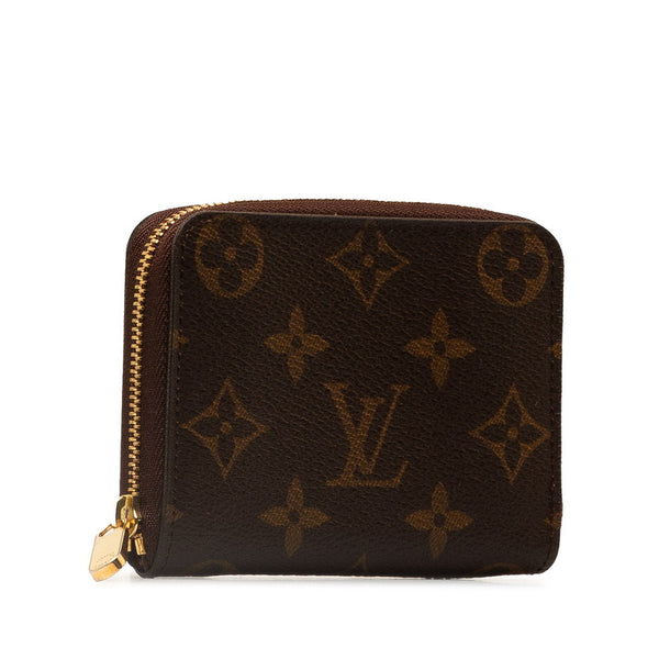 ルイ ヴィトン モノグラム ジッピー コインパース コインケース M60067 ブラウン PVC レザー レディース LOUIS VUITTON 【中古】