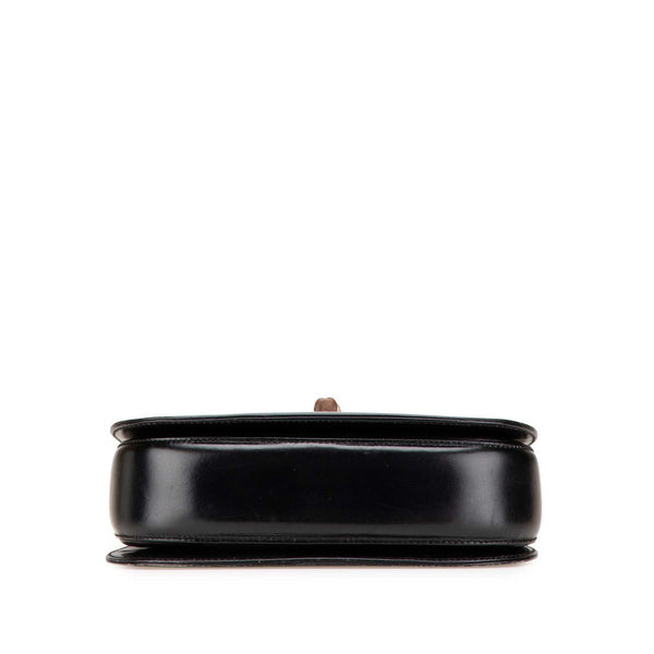 グッチ バンブー ハンドバッグ 000460188 ブラック ブラウン レザー レディース GUCCI 【中古】