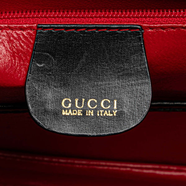 グッチ バンブー ハンドバッグ 000460188 ブラック ブラウン レザー レディース GUCCI 【中古】