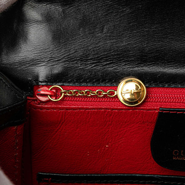 グッチ バンブー ハンドバッグ 000460188 ブラック ブラウン レザー レディース GUCCI 【中古】