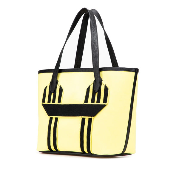 エルメス ピュールサングル ハンドバッグ トートバッグ イエロー ブラック キャンバス トリヨンクレマンス レディース HERMES 【中古】