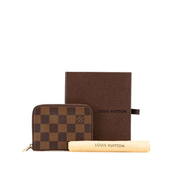 ルイ ヴィトン ダミエ ジッピー コインパース コインケース N63070 ブラウン PVC レザー レディース LOUIS VUITTON 【中古】