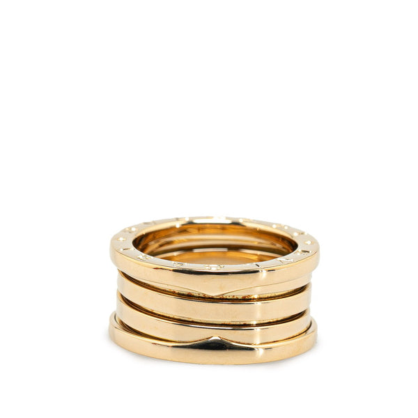 ブルガリ ビーゼロワン 3バンド リング 指輪 #52 K18YG イエローゴールド レディース BVLGARI 【中古】