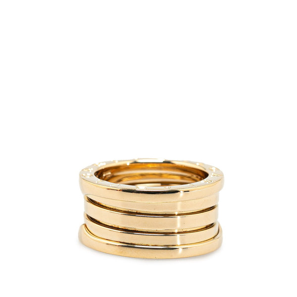 ブルガリ ビーゼロワン 3バンド リング 指輪 #52 K18YG イエローゴールド レディース BVLGARI 【中古】