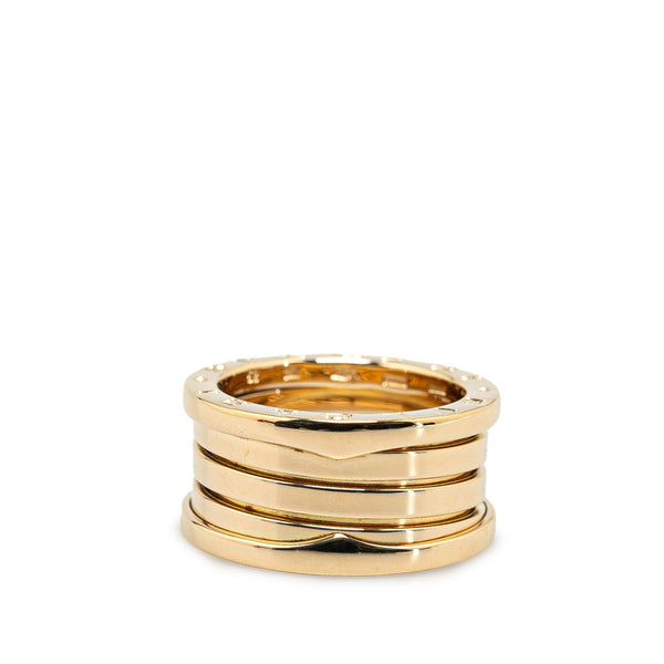 ブルガリ ビーゼロワン 3バンド リング 指輪 #52 K18YG イエローゴールド レディース BVLGARI 【中古】