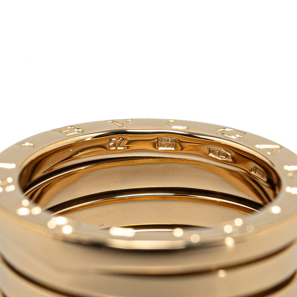 ブルガリ ビーゼロワン 3バンド リング 指輪 #52 K18YG イエローゴールド レディース BVLGARI 【中古】