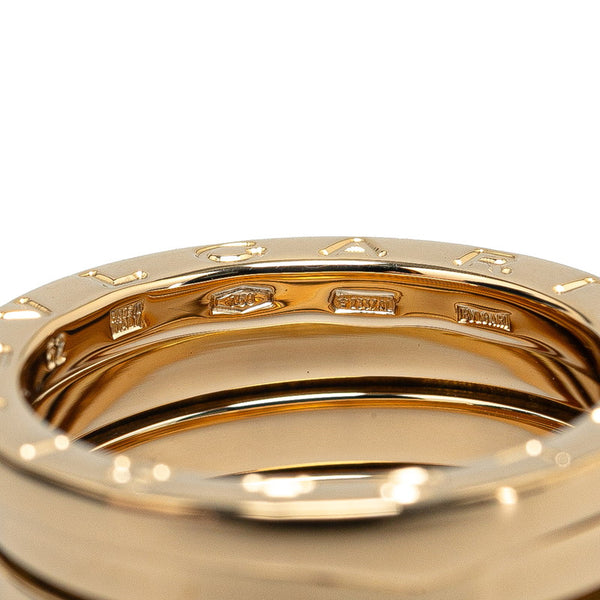ブルガリ ビーゼロワン 3バンド リング 指輪 #52 K18YG イエローゴールド レディース BVLGARI 【中古】