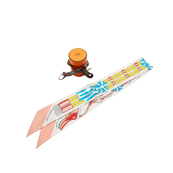 エルメス ツイリー Jumping ジャンピング スカーフ マルチカラー シルク レディース HERMES 【中古】