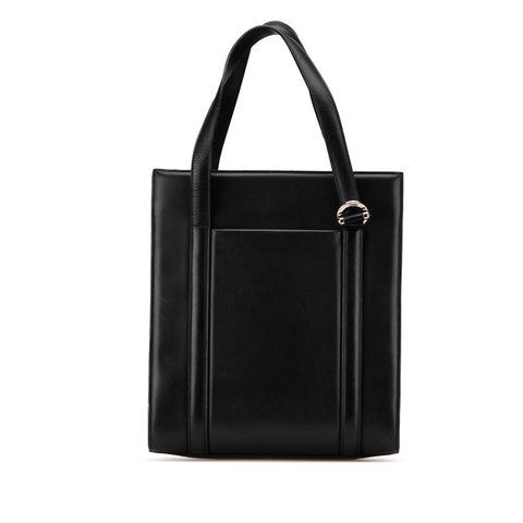 カルティエ ハンドバッグ トートバッグ ブラック レザー レディース CARTIER 【中古】