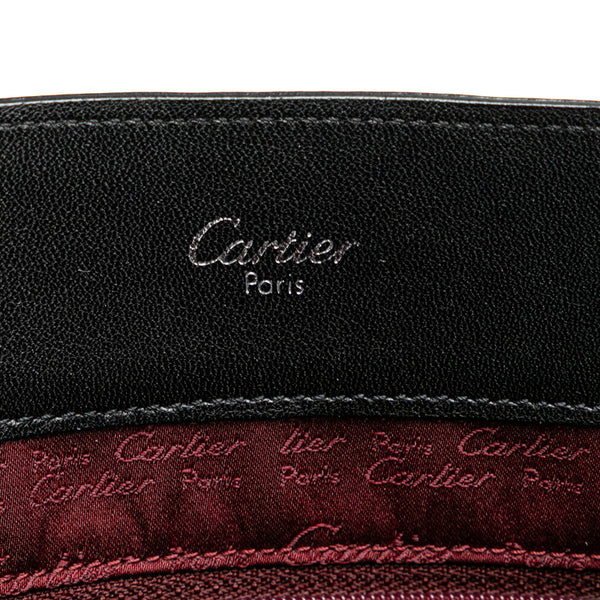 カルティエ ハンドバッグ トートバッグ ブラック レザー レディース CARTIER 【中古】