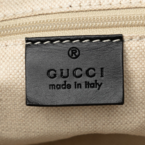 グッチ ディアマンテ スーキー ハンドバッグ ショルダーバッグ 2WAY 247902 ベージュ ブラック キャンバス レザー レディース GUCCI 【中古】